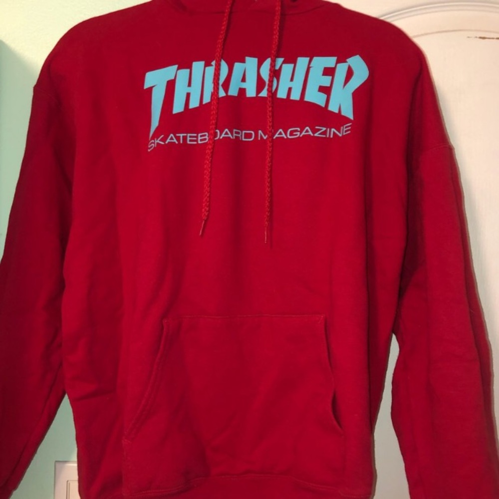 Red n Blue Thrasher Hoodie